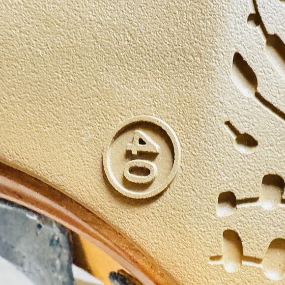 Dansko Shoes Womens 9.5 Blue Leather Sandals Trudy Wooden Wedge Ankle Strappy - Picture 10 of 11